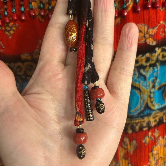 Vtg Carole Little Jacket • Women’s 10 • Beaded Colorblock Boho Hippie Designer - Picture 3 of 7